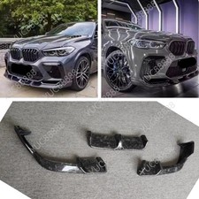 Forged Carbon Front Bumper Spoiler Lip Splitter Lip For BMW X6M F96 2020-2023