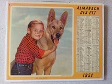 calendrier POSTES 1954