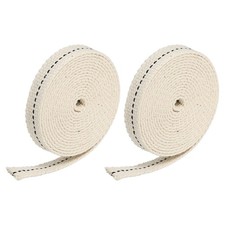 Cotton oil lamp wick 12mm 2 meter/6.5ft long black lighting 2 rollers