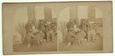 stereo photo 1865 Les vanniers - Vannerie baskets wicker trades stereoview