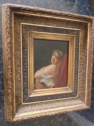 Huile sur toile portrait - d'un,