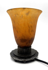 DAUM Nancy-Lampe art deco fer