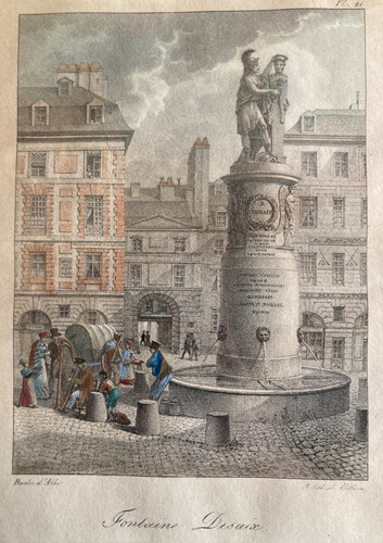 Ancienne gravure couleur - ancienne,