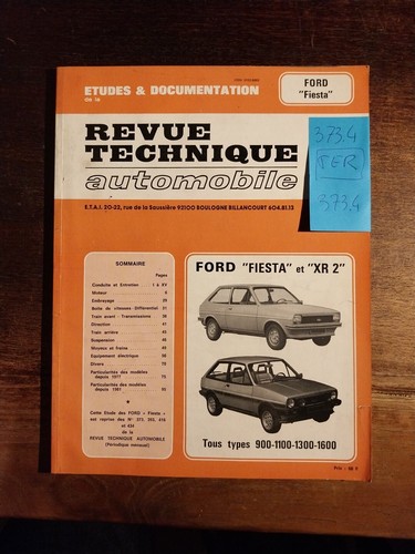 Revue technique ford fiesta - revue,