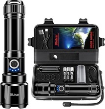 Lampe Torche de Poche LED Ultra Puissante Etanche Camping Rechargeable Tactique