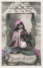 CP GOOD YEAR LITTLE GIRL CAPE SLEEVE SENDS KISS WINDOW ROOF - 25051