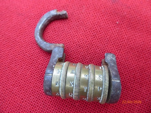 Cadenas ancien rouleau code - cadenas, à