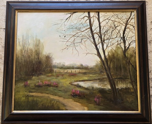 Tres belle huile - , "paysage