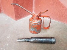lot ancienne burette huile Wesco pompe à graisse Metrolub ancien outil garage 