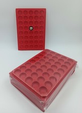 LOT 50 BOX COLLECTEURS DE RANGEMENT EN PLASTIQUE POUR MUSELETS 40 CASES RONDES!