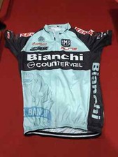 BIANCHI TEAM CYCLING VELO short sleeve SHIRT JERSEY SMS SANTINI SIZE XL ADULT