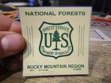 National Forest Service Rocky Mountain Region Admission Pass Car Ticket Decal