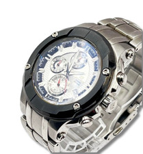 Casio Edifice EFX-500 Chronograph Silver Black Sapphire Glass Watch From Japan