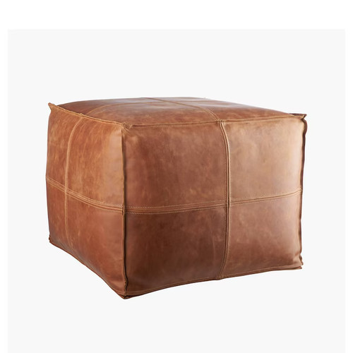 Tabouret ottoman cuir - tabouret,