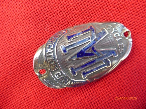 Ancienne plaque vélo - plaque, de