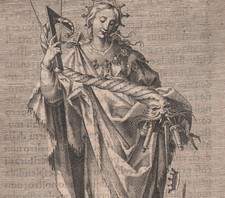 1591 Rare gravure Allégorie