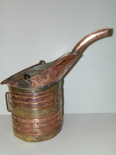 Decalitre cuivre ancien tuyau - -decalitre,