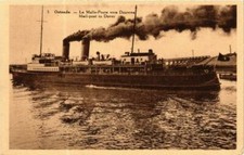 Old postcard AK Ostend - La Malle Poste vers Dover SHIPS (763437)