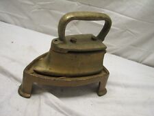 Antique Cast Iron Charcoal Slug Box Sad Kitchen Tool Schreiber Goldberg w/Trivet