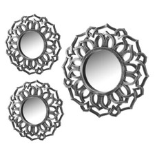 Set de 3 Miroirs muraux argent