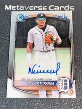 2025 Bowman Chrome 1st On-Card Prospect Autograph Nestor Miranda Detroit Tigers