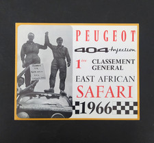 VINTAGE PEUGEOT 404 INJECTION 1966 1st PLACE EAST AFRICAN SAFARI RALLY BROCHURE