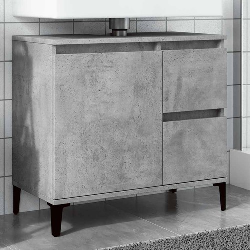 Armoire évier gris béton - armoire,