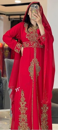 Robe longue rouge - , femme