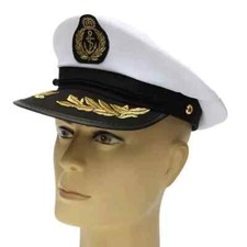 NOUVEAU Cadeau Adulte Unisexe Yacht Bateau Capitaine Marin Marine Chapeau Ancre