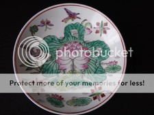 Ancienne assiette chinoise 19cm papillons Old ceramic chinese butterfly painted 