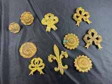 Lot of bronze and brass ornaments pushed back from antique furniture 19th century