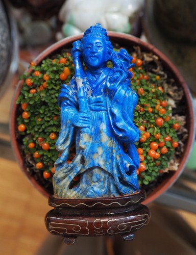 Statuette chinois ancien lapis - statuette,