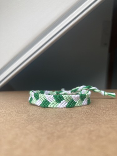 Bracelet brésilien vert/blanc
