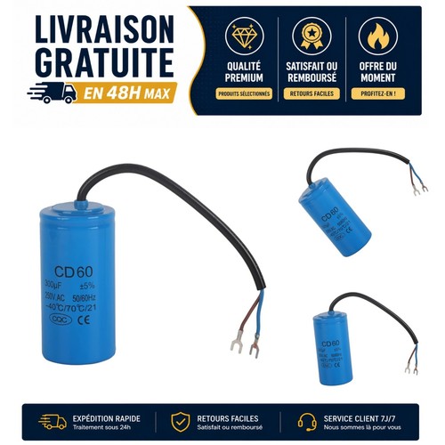 Condensateur cd60 300uf - condensateur, 250vac