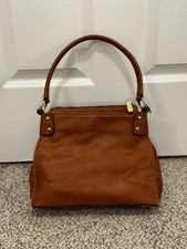 Women’s Gussaci Brown Italian Leather Double Handle Handbag