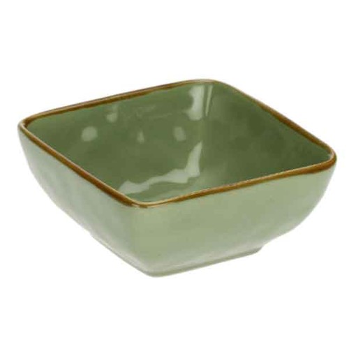 Petite assiette carrée vert - petite,