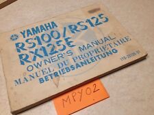 Manuel propriétaire Yamaha RS100 RS125 RX125E RS RX 100 125 owner's manual éd.77
