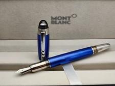 Luxury Montblanc Starwalker Blue Body + Silver Clip Limited Edition Fountain Pen