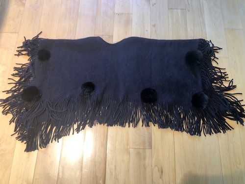 Black faux cashmere - black,