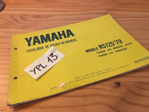 Yamaha parts list - , rs125