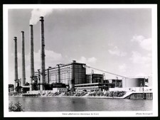 Photo Baranger, view of Creil, thermal generator plant, thermal power plant 