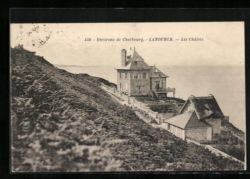 Cpa landemer les chalets - landemer,,