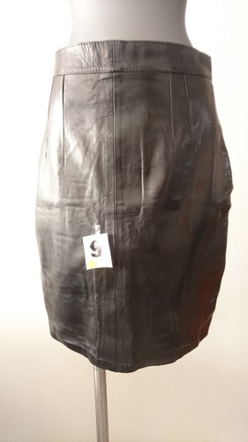 Jupe porte feuille cuir - jupe,