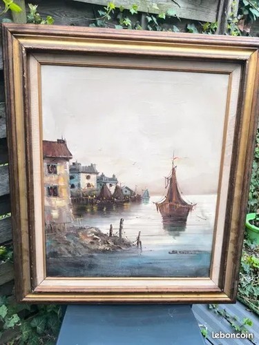 Tableau peinture huile sur - peinture,