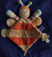 Doudou plat Abeille Mots