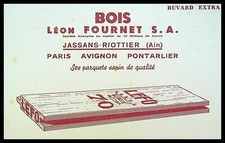 Buvard Advertising, WOOD - Léon FOURNET S.A. Quality Tree Parquet