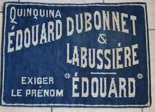 ANCIEN TAPIS DE JEU CARTE CAFE