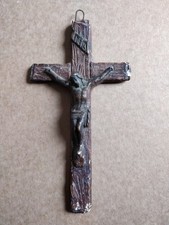 Croix crucifix ancien platre
