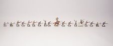 18 pcs Antique 17x Painted Military Monoblock Soldiers Tin Figure Set