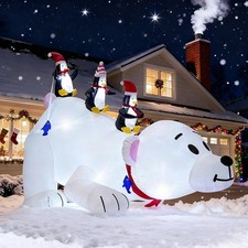 Décorations de Noël gonflables d'extérieur avec prise européenne,